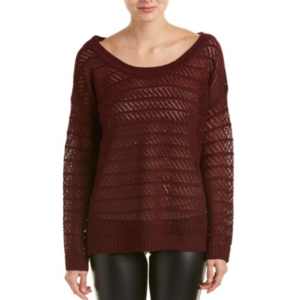 NWT Anthropologie Heartloom Robyn Sweater Vamp Maroon Burgundy